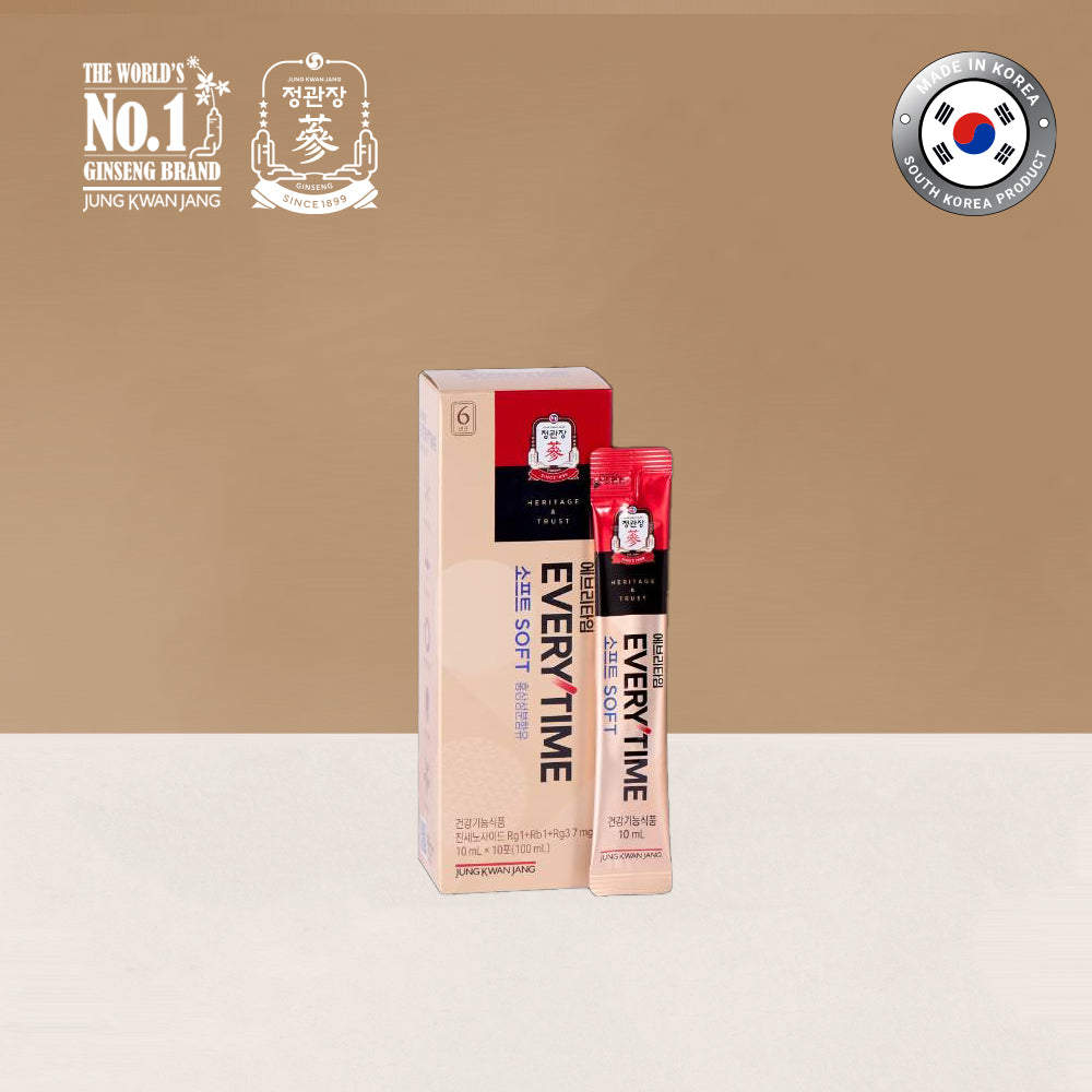 JUNG KWAN JANG โสมแดงชนิดพร้อมดื่ม 10มล. X 10ซอง - Korean Red Ginseng Extract Everytime Soft
