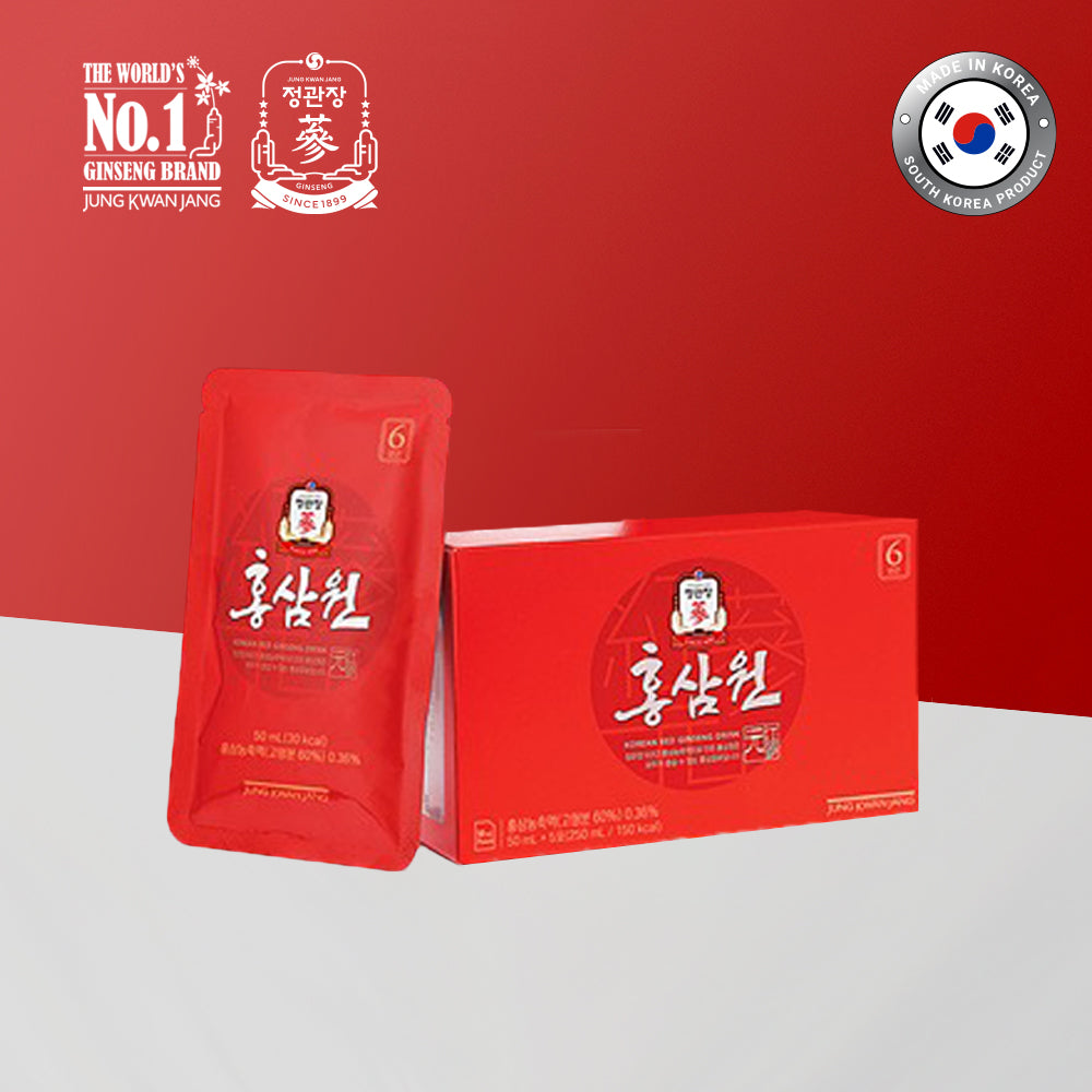 JUNG KWAN JANG โสมแดงเกาหลีสกัดพร้อมดื่ม 50มล. X 5ซอง - Hong Sam Won 50ml. X 5pouches