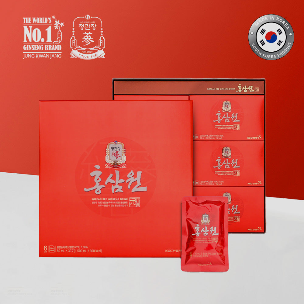 JUNG KWAN JANG โสมแดงเกาหลีสกัดพร้อมดื่ม 50มล. X 30ซอง - Hong Sam Won 50ml. X 30pouches