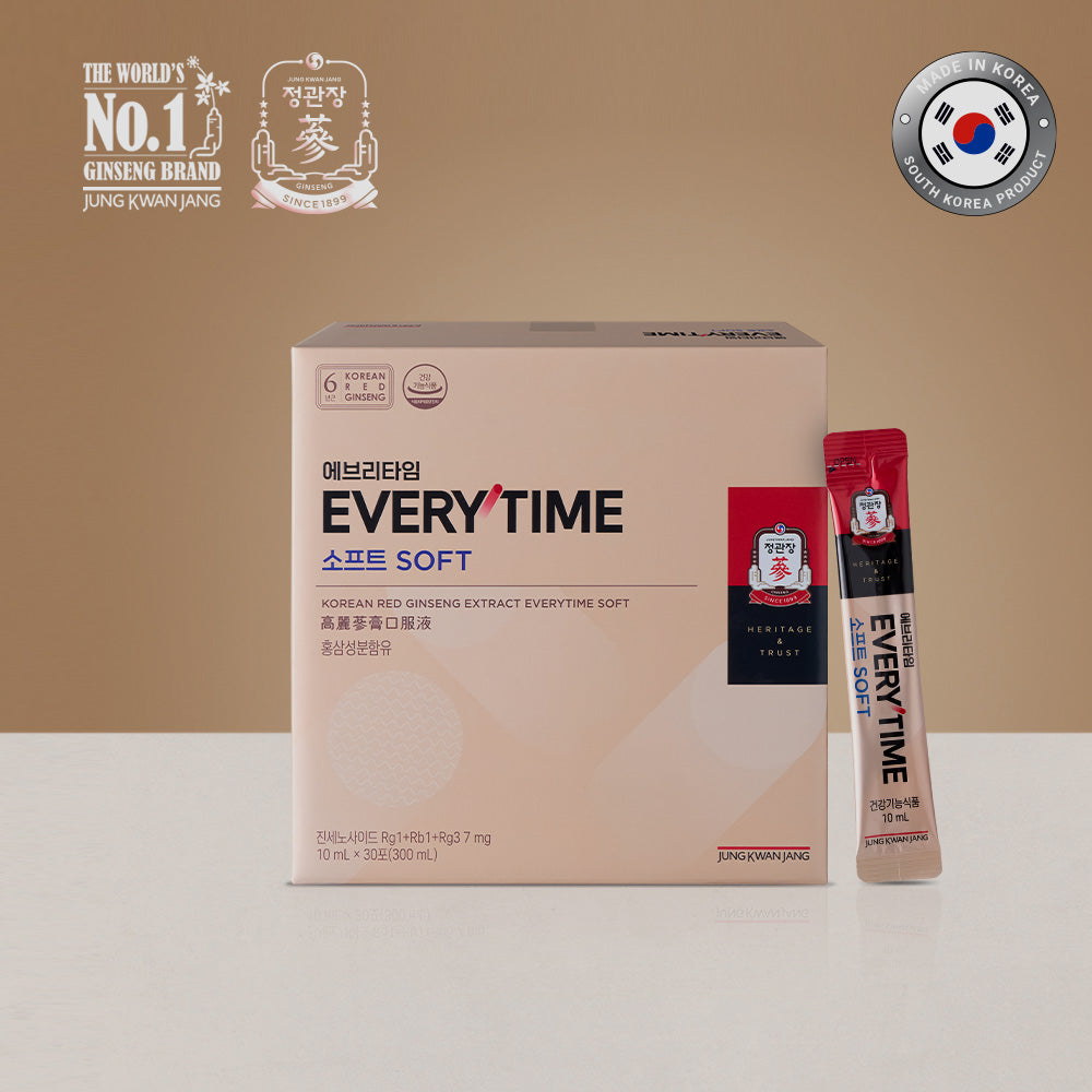 JUNG KWAN JANG โสมแดงชนิดพร้อมดื่ม 10มล. X 30ซอง - Korean Red Ginseng Extract Everytime Soft